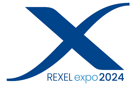 Logo of REXEL expo 2024 featuring a large blue "X" with the text "REXEL expo 2024" underneath.