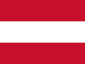 The image displays the national flag of Austria, which has three horizontal stripes: red on the top, white in the middle, and red on the bottom.