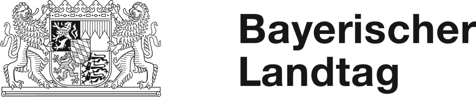 Logo of the Bayerischer Landtag featuring the Bavarian coat of arms with two lions and the text "Bayerischer Landtag" to the right.